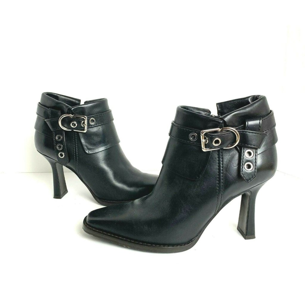 Sies Marjan Niki Black Leather Ankle Boots 39 9